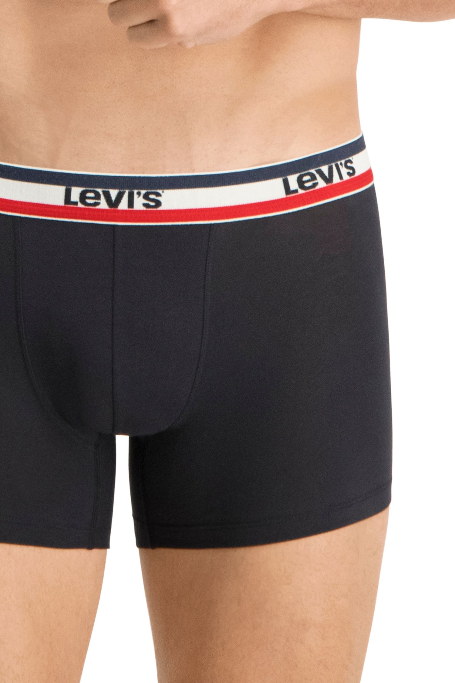3er Pack Levi’s Herren Boxershorts Logo Sport Schwarz Grau