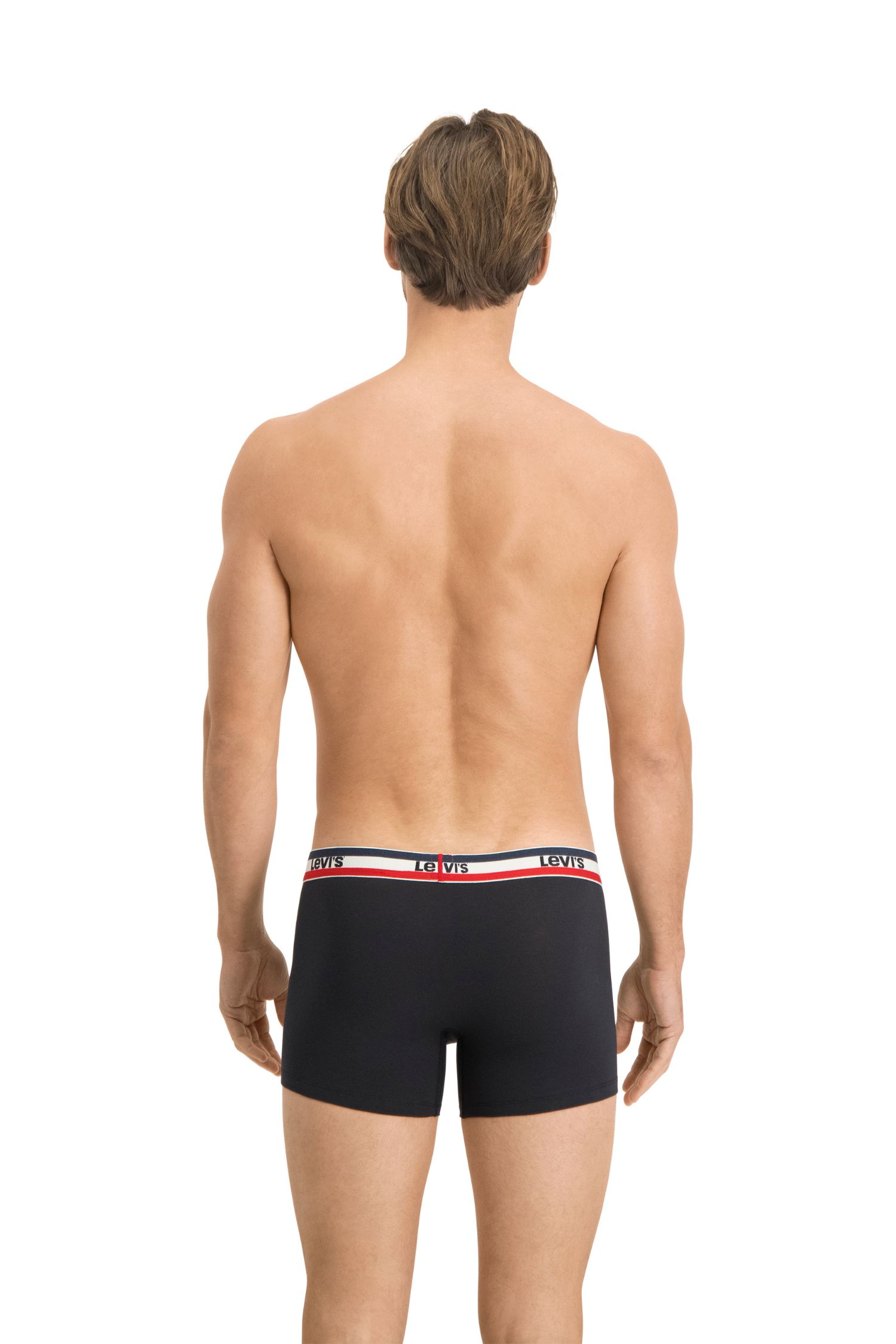 3er Pack Levi’s Herren Boxershorts Logo Sport Navy Grau