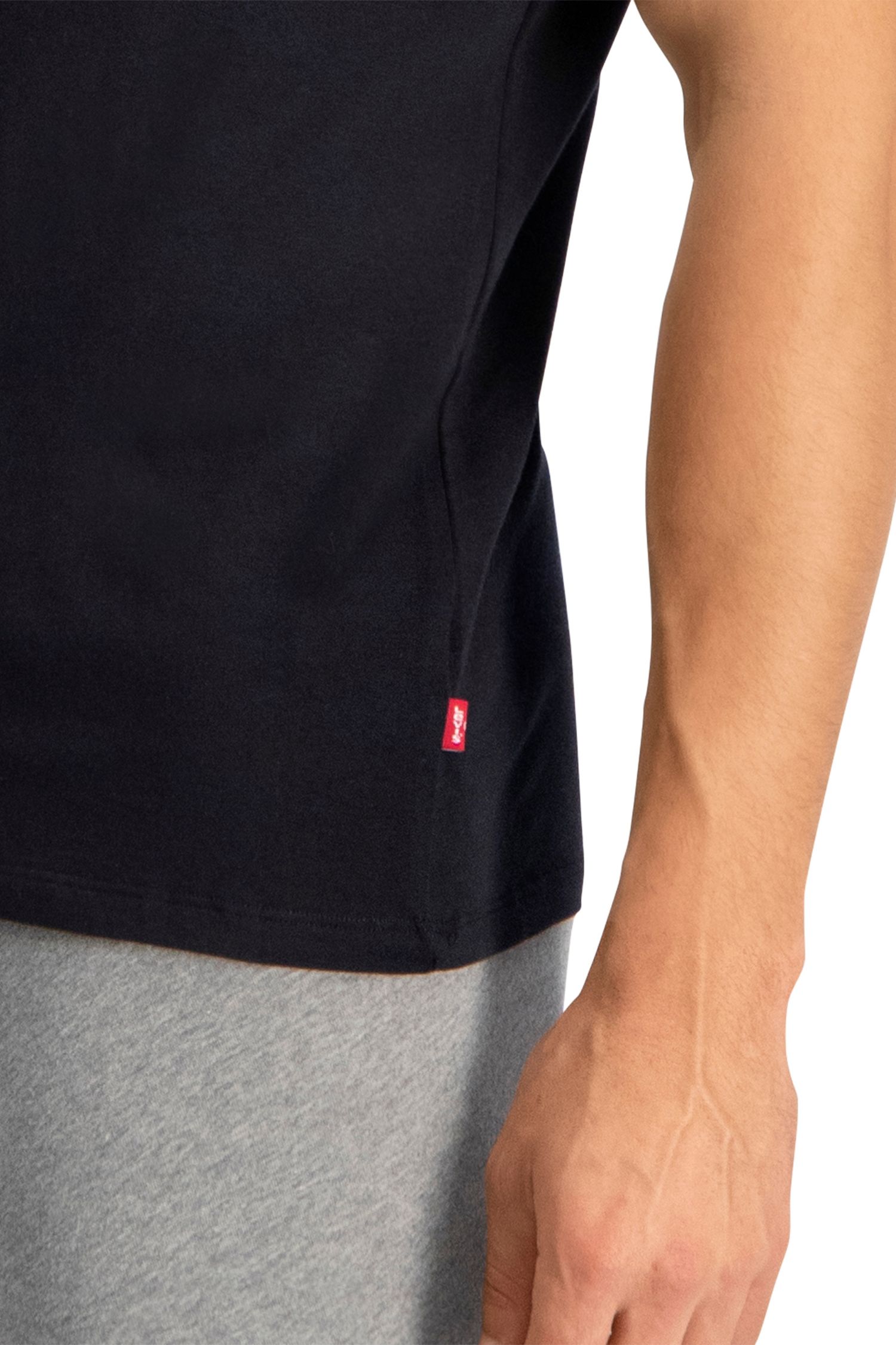 2er Pack Levi's Herren V-Ausschnitt T-Shirts Schwarz