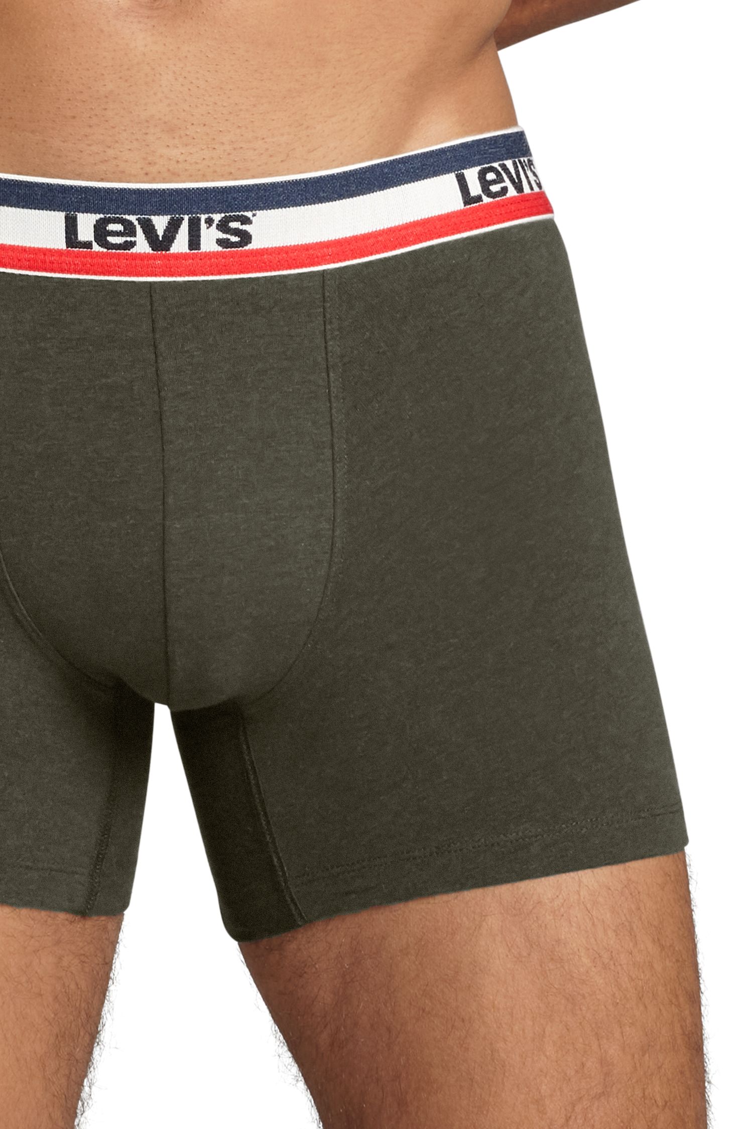 3er Pack Levi’s Herren Boxershorts Logo Sport Khaki