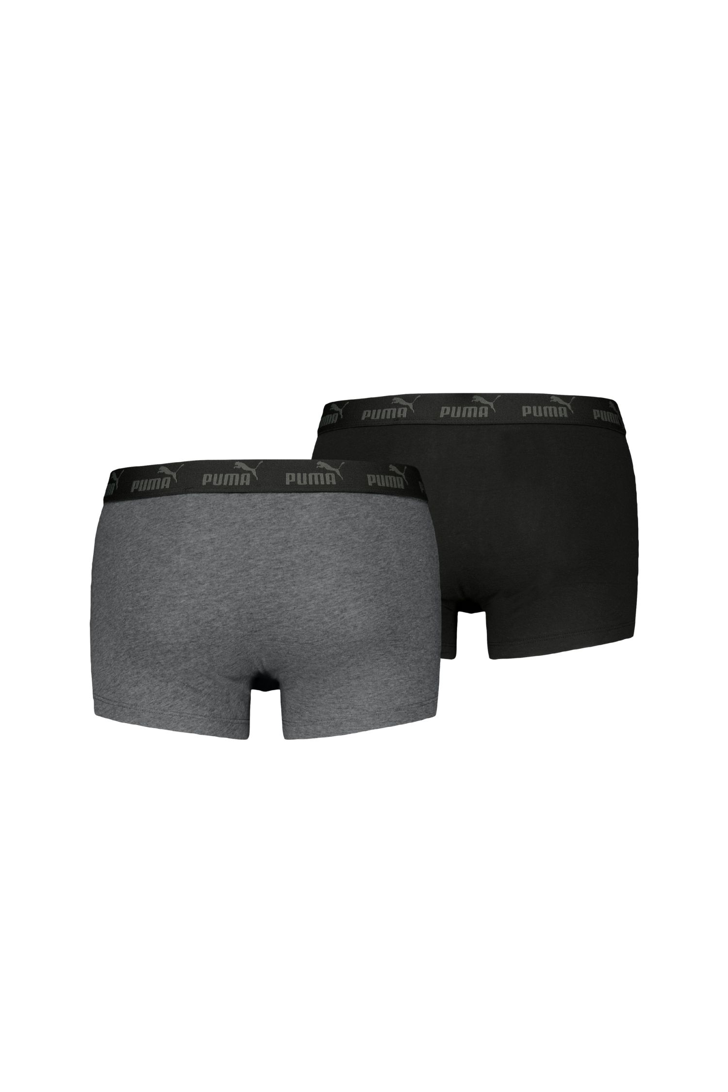 2er Pack Puma Herren Boxershorts Trunk Elements Grau Schwarz