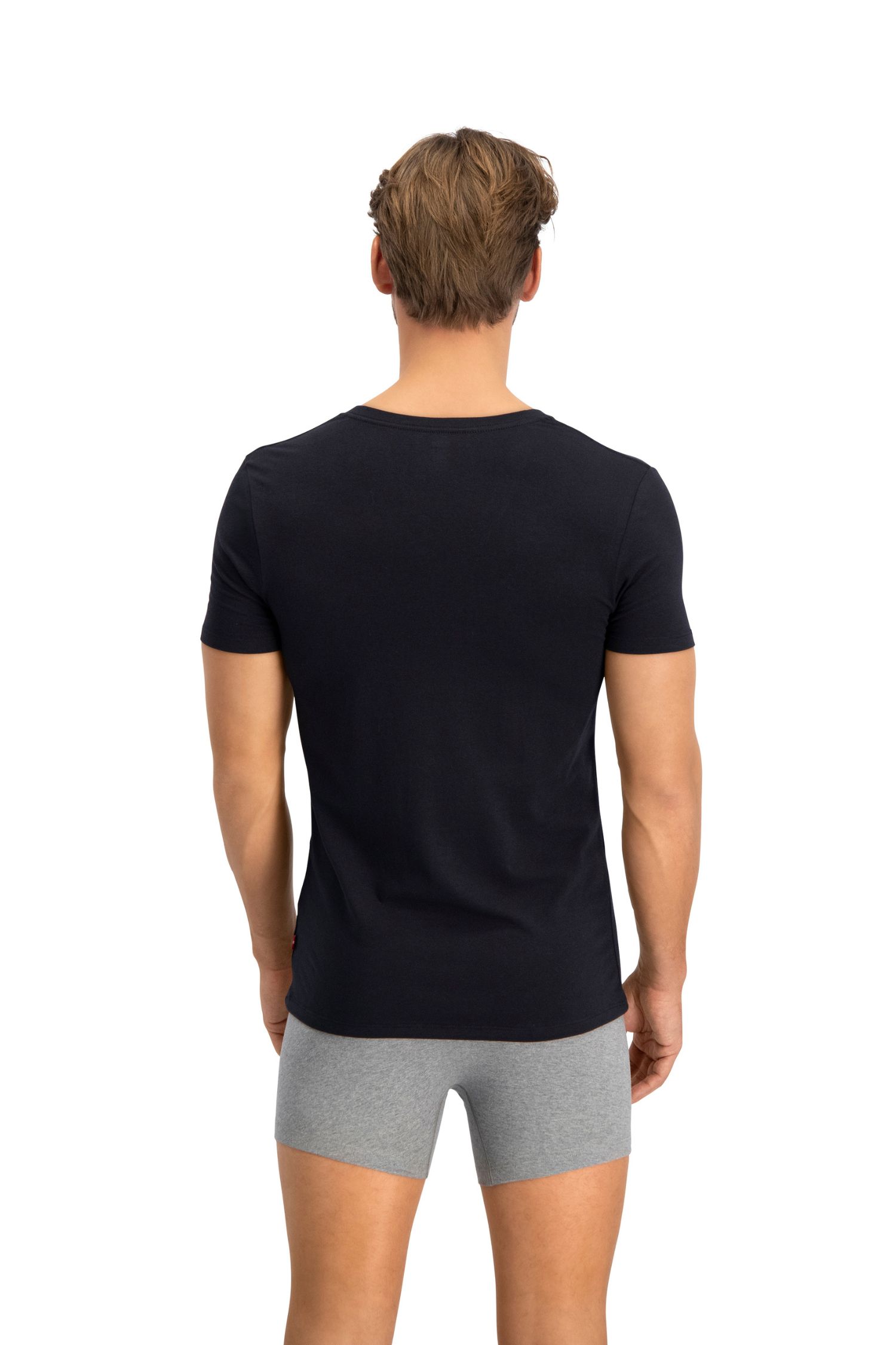 2er Pack Levi's Herren V-Ausschnitt T-Shirts Schwarz