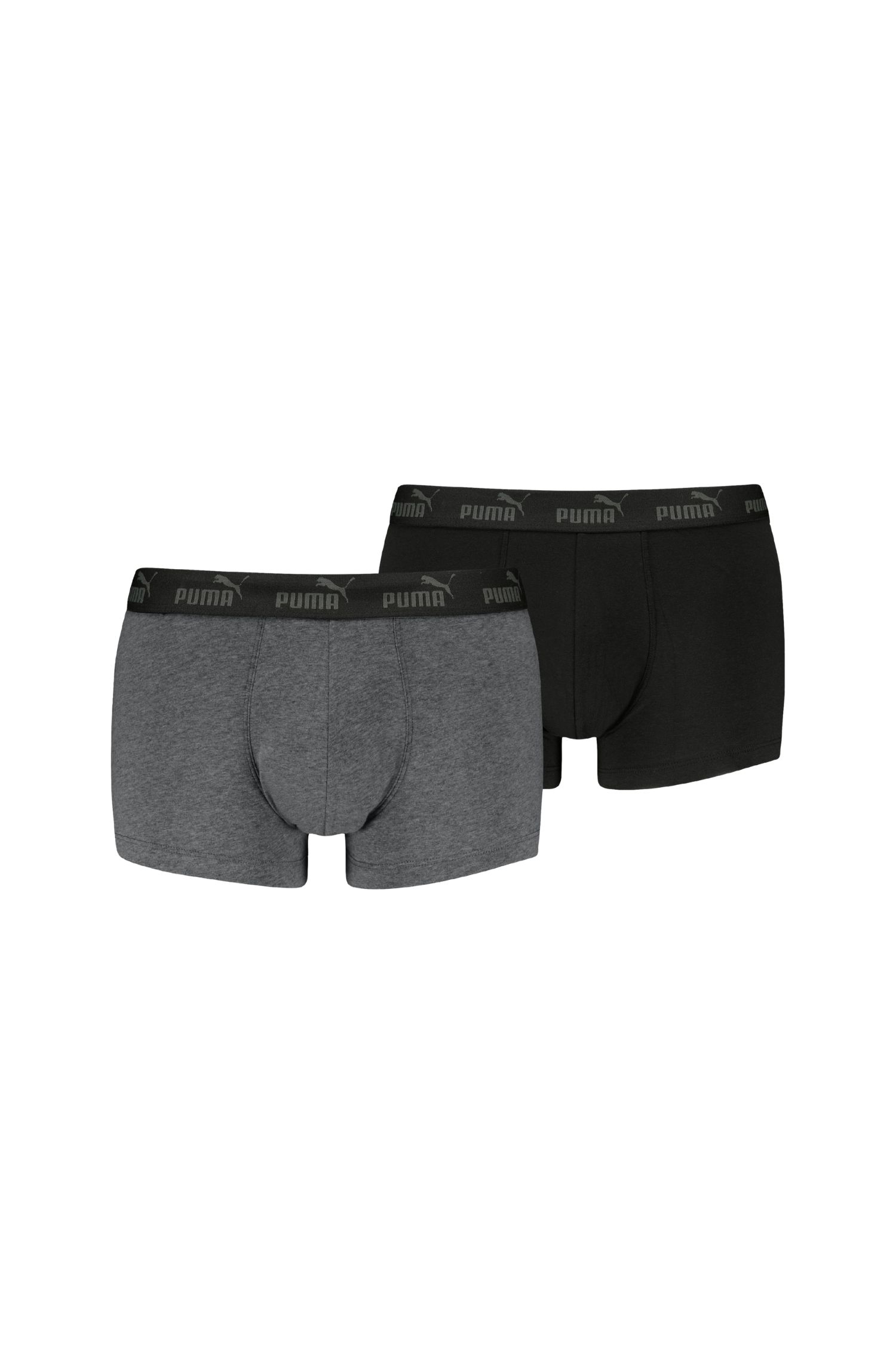 2er Pack Puma Herren Boxershorts Trunk Elements Grau Schwarz