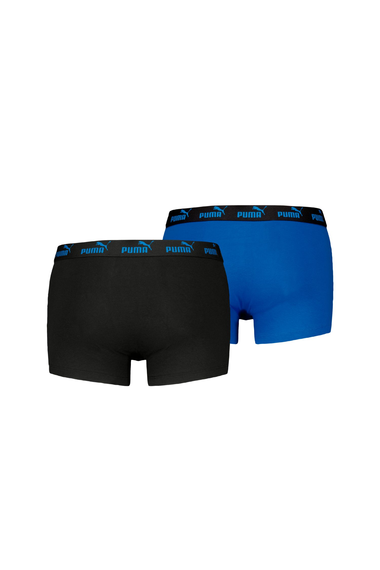 2er Pack Puma Herren Boxershorts Trunk Elements Schwarz Blau
