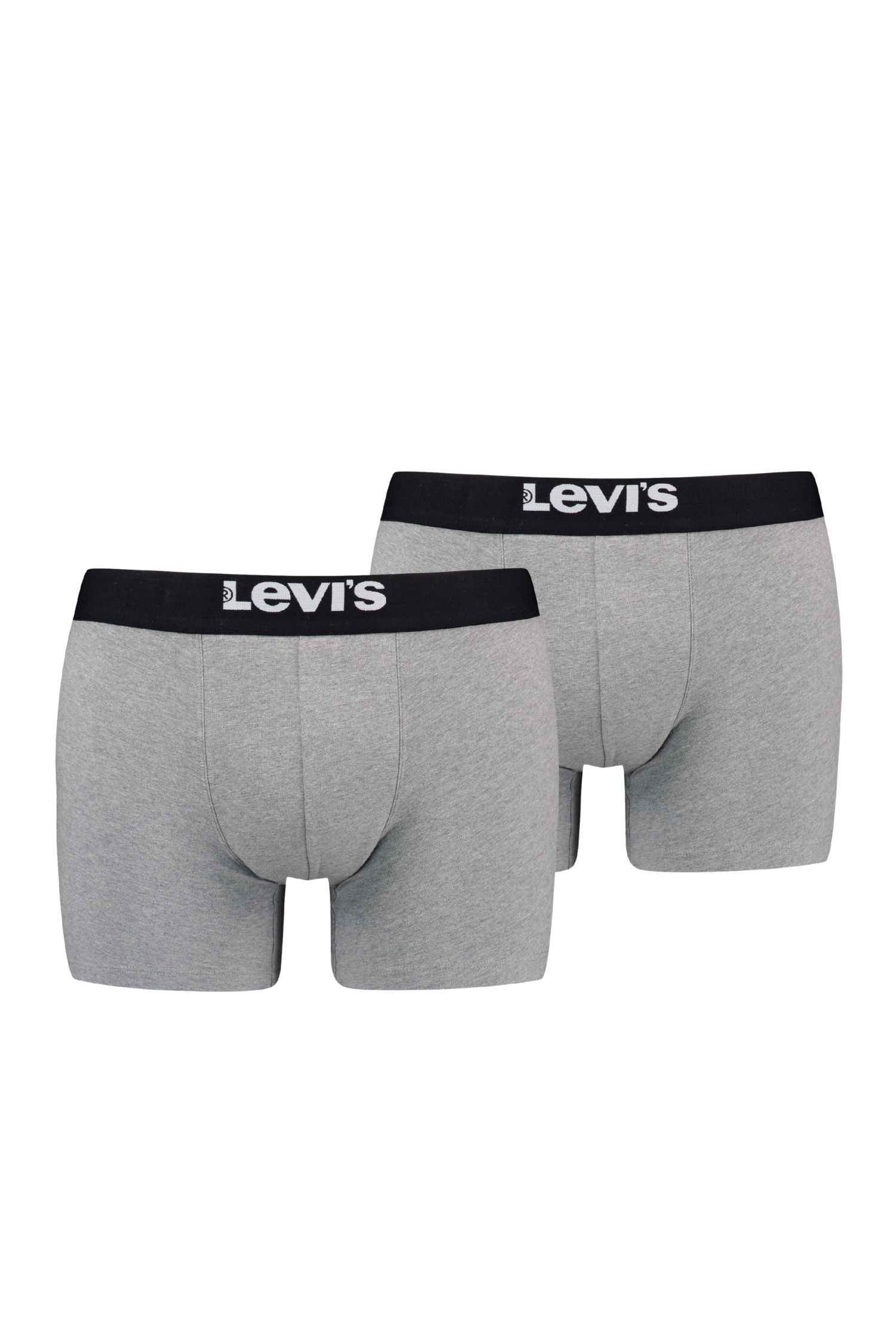 2er Pack Levi's Herren Brief Boxershorts Grau