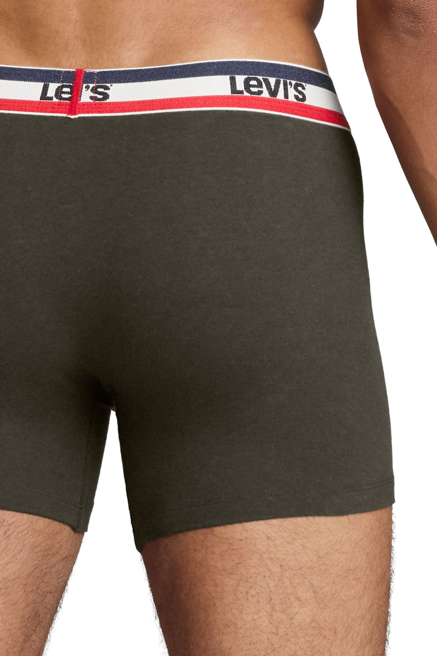 3er Pack Levi’s Herren Boxershorts Logo Sport Khaki