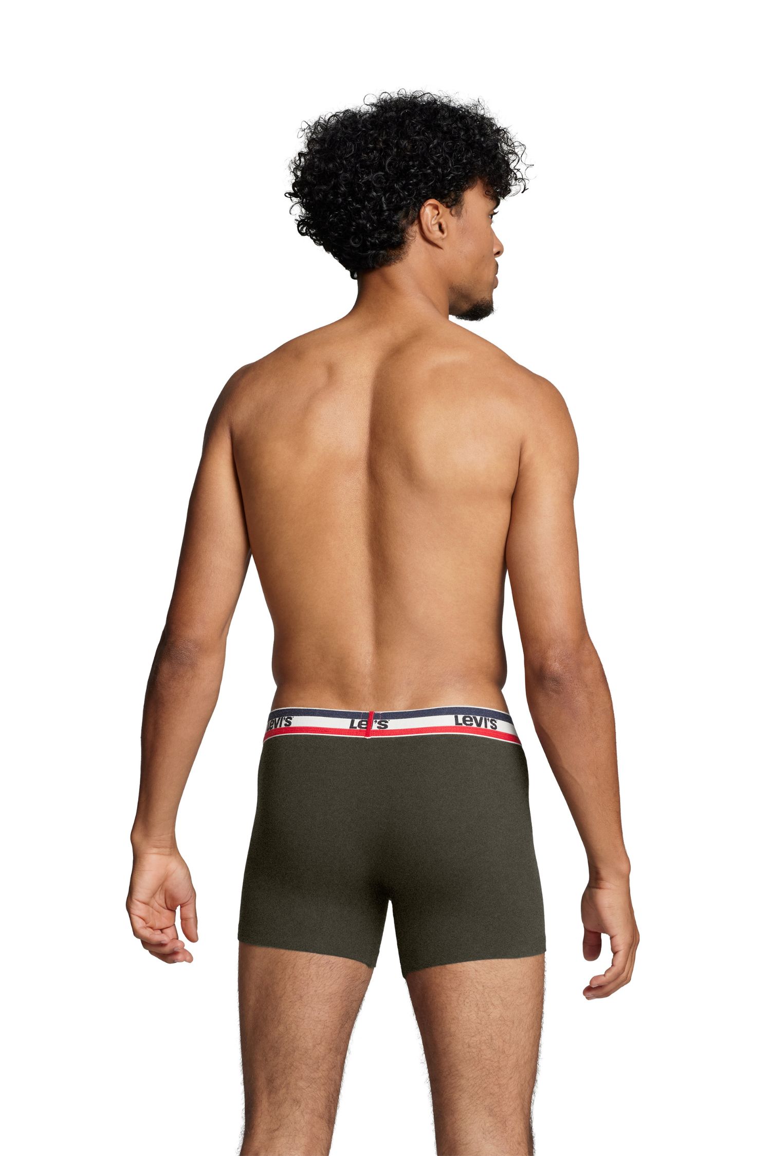 3er Pack Levi’s Herren Boxershorts Logo Sport Khaki