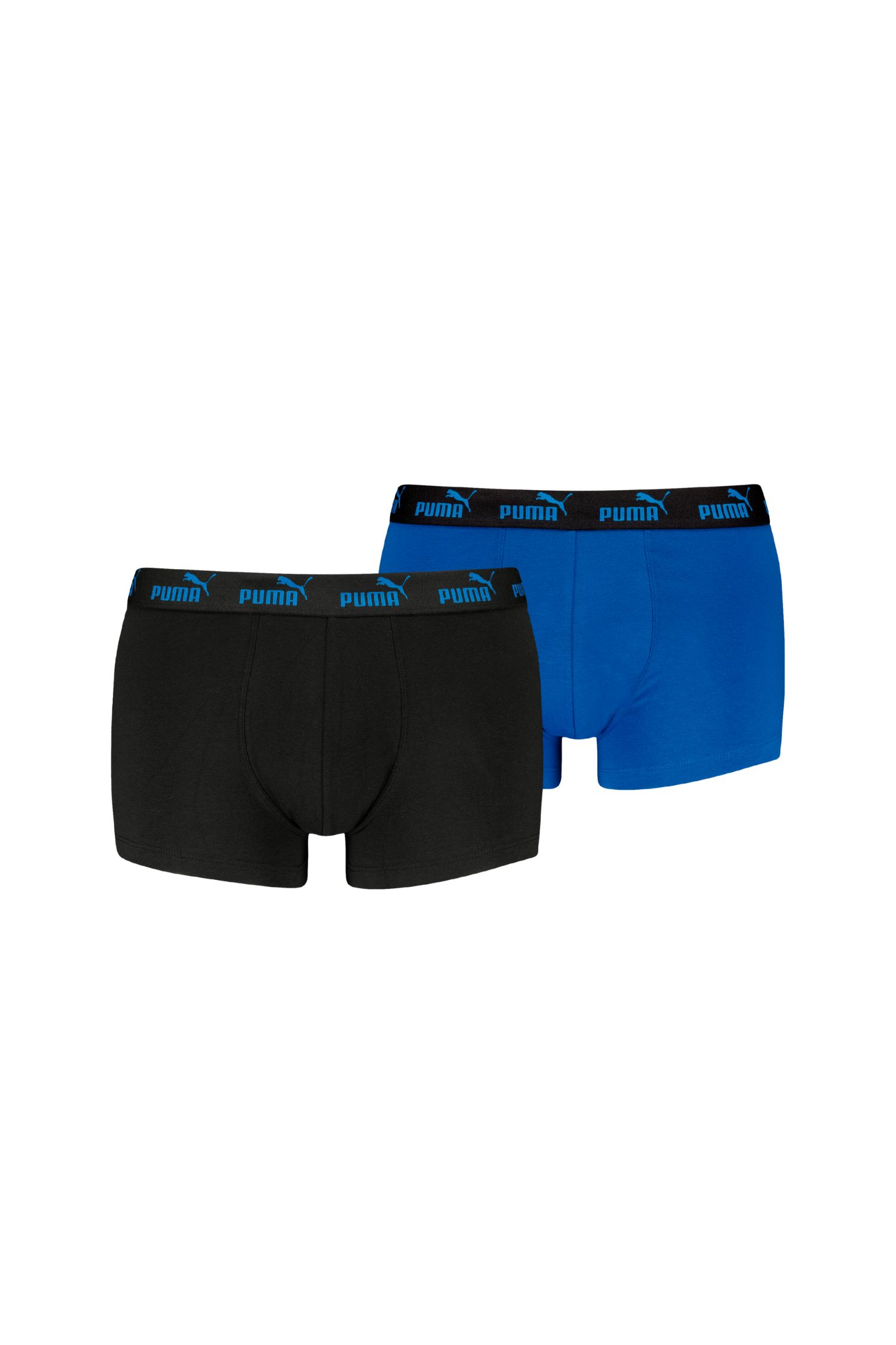 2er Pack Puma Herren Boxershorts Trunk Elements Schwarz Blau