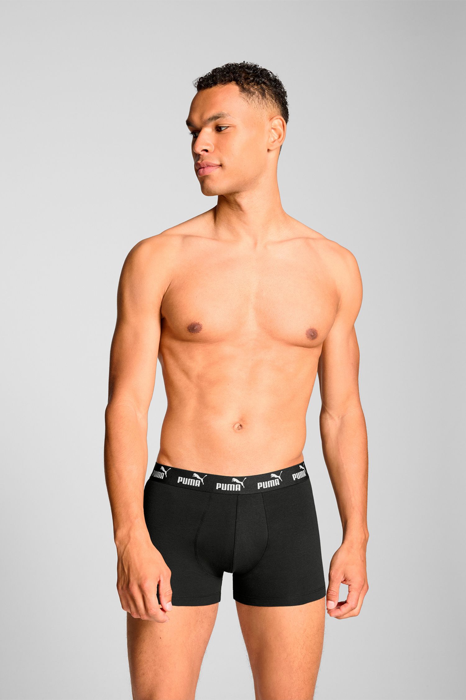 2er Pack Puma Herren Boxershorts Trunk Elements Schwarz