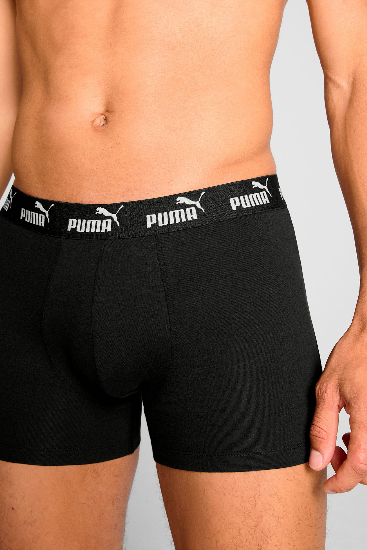 2er Pack Puma Herren Boxershorts Trunk Elements Schwarz