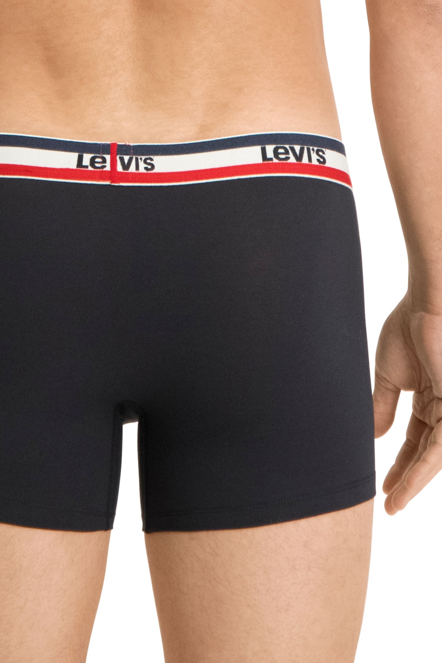 3er Pack Levi’s Herren Boxershorts Logo Sport Navy Grau